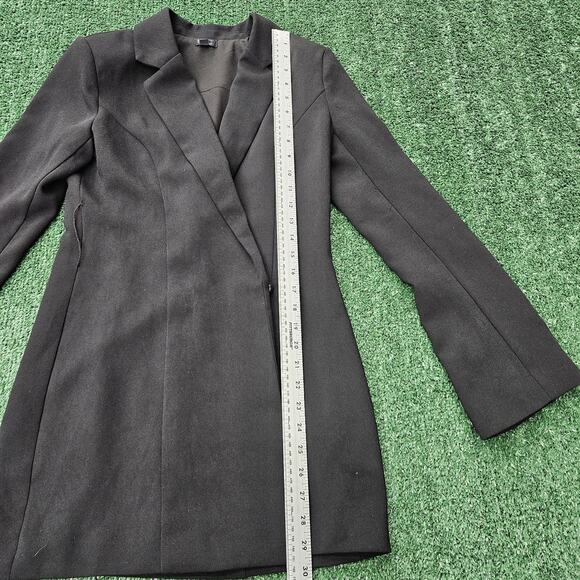 NBD, Black Wrap Tuxedo Dress/Jacket Womens XS Please Read Description.... - Picture 8 of 9
